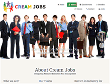 Tablet Screenshot of creamjobs.co.in